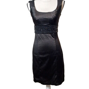 bisou bisou LBD cocktail rhinestone glam timeless elegant sexy money classy sz 4